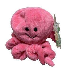 Bean Sprouts Pink Octopus 4.5 inch Beanbag Plush With Paper Hang tag Vintage